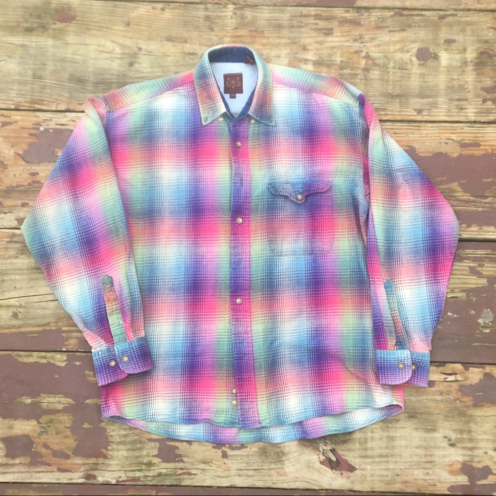 Vintage multicolored button up